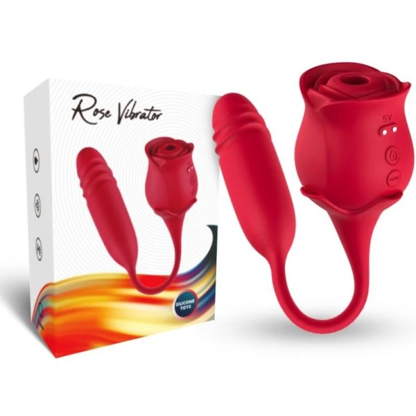 Armony Roseknigth Clitoriszuiger en vibrator in rozenvorm rood