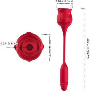 Armony Roseknigth Clitoriszuiger en vibrator in rozenvorm rood Armony Roseknigth Clitoriszuiger en vibrator in rozenvorm rood - Afbeelding 4