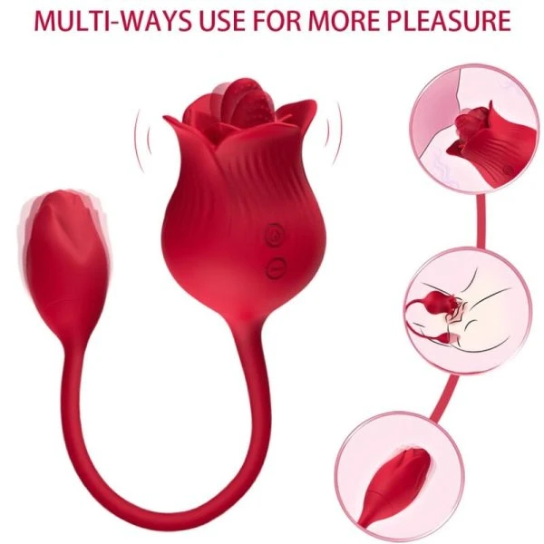 Armony Klitoris-Stimulator Rose mit Saug- und Vibrationsfunktion