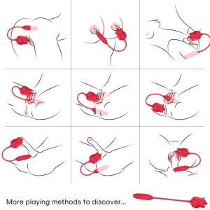 Armony 3-in-1 Rosa Clitoriszuiger met Vibro-ei en mechanische tong Armony 3-in-1 Rosa Clitoriszuiger met Vibro-ei en mechanische tong - Afbeelding 2