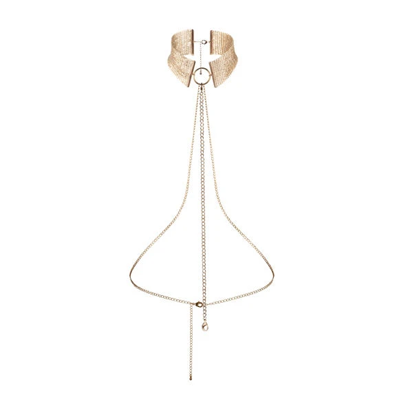 Bijoux Desire Metallique Gouden Metalen Halsketting als verstelbare halsband
