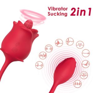 Armony Clitoriszuiger Vibrator in Rozenvorm met Ei Armony Clitoriszuiger Vibrator in Rozenvorm met Ei - Afbeelding 1