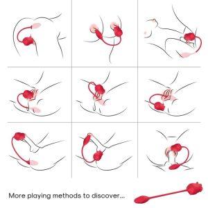Armony Clitoriszuiger Vibrator in Rozenvorm met Ei Armony Clitoriszuiger Vibrator in Rozenvorm met Ei - Afbeelding 2