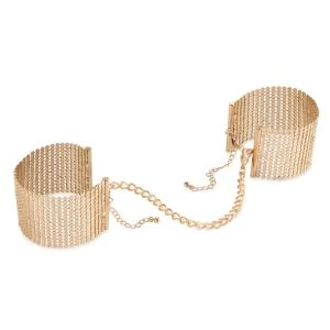 Bijoux Desire Metallique Désir Métallique Goldene Handschellen aus Metallgewebe