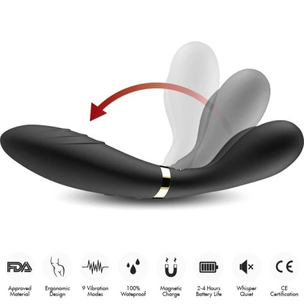 Armony Massagers Y-Wand Massager Tweekoppen Vibrator Zwart