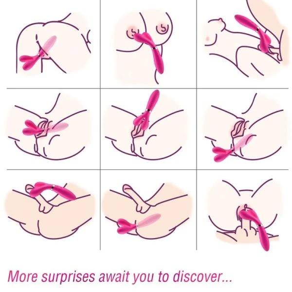 Armony Massagers Y-Wand Dubbelkop Vibrator Fuchsia