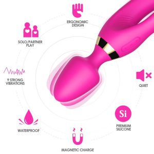 Armony Massagers Rabbit Vibrator Fuchsia met 18 modi en USB-opladen Armony Massagers Rabbit Vibrator Fuchsia met 18 modi en USB-opladen - Afbeelding 3