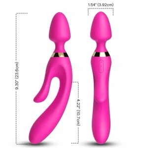Armony Massagers Rabbit Vibrator Fuchsia mit 18 Modi und USB-Aufladung