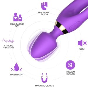 Armony Massagers Konijnenvibrator Opvangvibrator Paars Armony Massagers Konijnenvibrator Opvangvibrator Paars - Afbeelding 3
