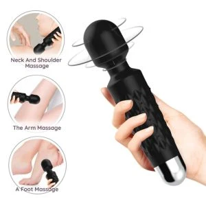 Armony Massagers opzetvibrator Postman Massager met flexibele kop zwart