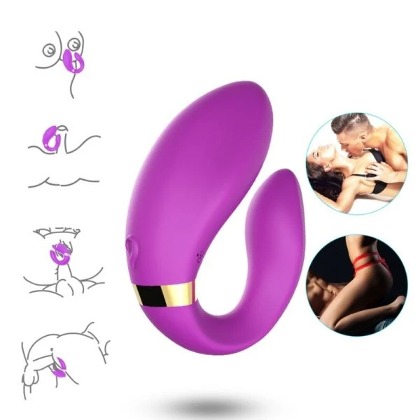 Armony Crescent Vibrator voor paren met afstandsbediening, paars
