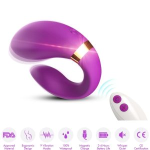 Armony Crescent Vibrator voor paren met afstandsbediening, paars Armony Crescent Vibrator voor paren met afstandsbediening, paars - Afbeelding 1