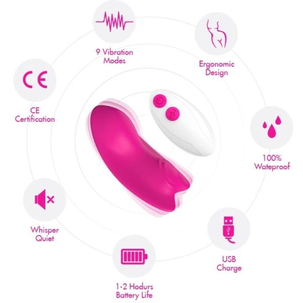 Armony Wearables Butterfly Opbindvibrator met Afstandsbediening paars Armony Wearables Butterfly Opbindvibrator met Afstandsbediening paars