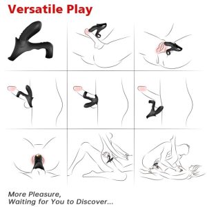 Armony FOR HIM Double Vibrator Ring Ranger for Couples, black Armony FOR HIM Double Vibrator Ring Ranger for Couples, black - Image 2