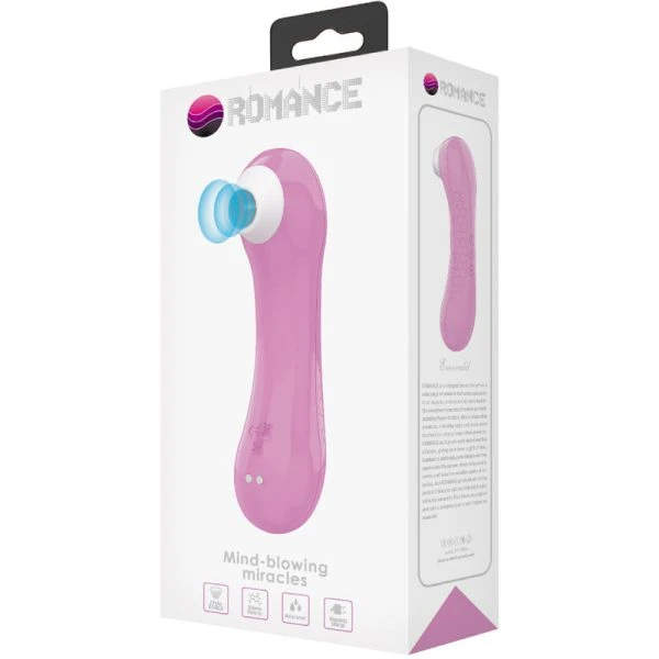Romance Klitoris-Saugstimulator Smaragdrosa met 7 modi, magnetisch oplaadbaar