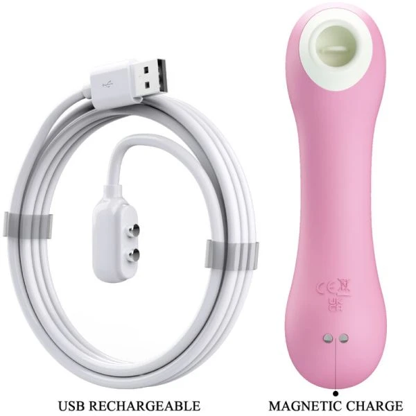Romance Klitoris-Saugstimulator Smaragdrosa met 7 modi, magnetisch oplaadbaar