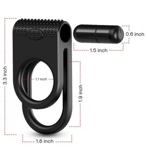 Armony FOR HIM Dubbele vibratorring voor paren Twins Zwart Armony FOR HIM Dubbele vibratorring voor paren Twins Zwart - Afbeelding 3