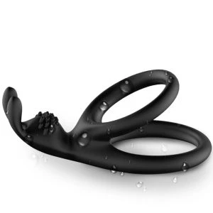 Armony FOR HIM Double Penis Ring with Clitoris Stimulator black