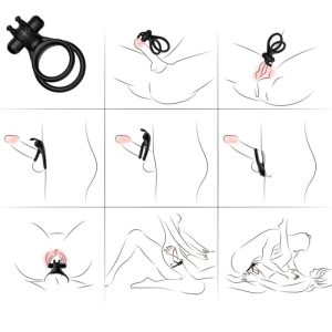 Armony FOR HIM Traveller Dubbele Vibratorring voor Paren Rabbit zwart Armony FOR HIM Traveller Dubbele Vibratorring voor Paren Rabbit zwart - Afbeelding 4