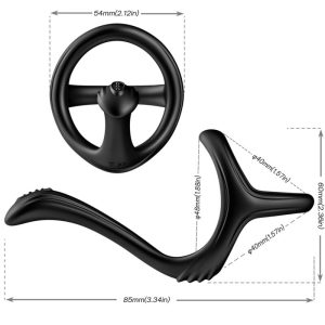 Armony FOR HIM dubbele anaalring van siliconen zwart Armony FOR HIM dubbele anaalring van siliconen zwart - Afbeelding 2