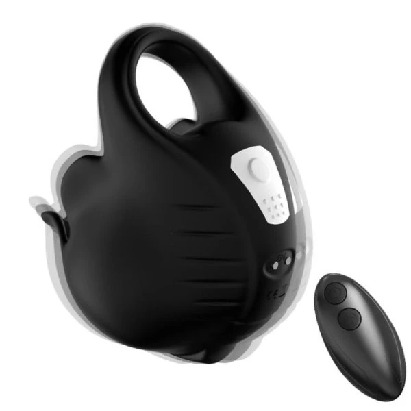 Armony FOR HIM Schröpfen Vibratorring met afstandsbediening Zwart