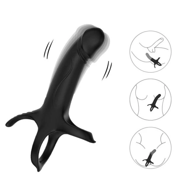Armony for Him Penisring met Dildo en Afstandsbediening, zwart Armony for Him Penisring met Dildo en Afstandsbediening, zwart