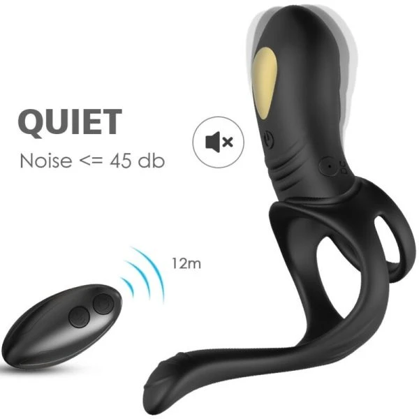 Armony FOR HIM Joy Jumper Ringvibrator voor koppels en anaalplug met afstandsbediening Zwart