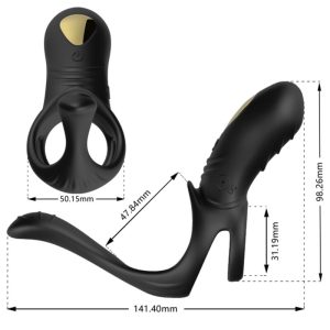 Armony FOR HIM Joy Jumper Ringvibrator voor koppels en anaalplug met afstandsbediening Zwart Armony FOR HIM Joy Jumper Ringvibrator voor koppels en anaalplug met afstandsbediening Zwart - Afbeelding 3