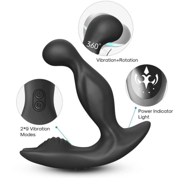 Armony Anal Prostata-Vibrator King mit Rotator und Fernbedienung, schwarz