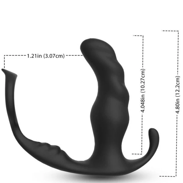 Armony Anaal Prostaatvibrator Knight met Penisring, zwart