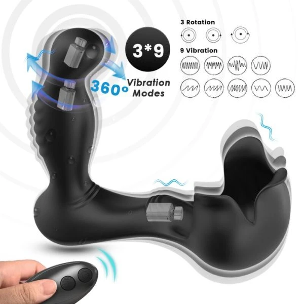 Armony FOR HIM Surround Vibrator Anale- en teelbalstimulator met afstandsbediening zwart