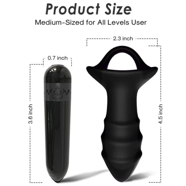 Armony Anal Kylin Fingervibrator & Analplug met Afstandsbediening Zwart