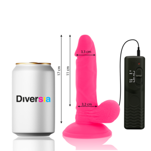 Diversia Flexibele Vibrator-Dildo 17 cm met afstandsbediening, roze Diversia Flexibele Vibrator-Dildo 17 cm met afstandsbediening, roze - Afbeelding 2