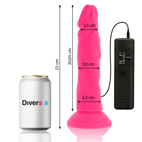 Diversia Flexibele Dildo met Trilling en Afstandsbediening 21 cm roze Diversia Flexibele Dildo met Trilling en Afstandsbediening 21 cm roze