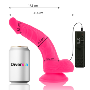 Diversia Flexibele Vibrerende Dildo 21,5 cm met Afstandsbediening Roze Diversia Flexibele Vibrerende Dildo 21,5 cm met Afstandsbediening Roze - Afbeelding 2