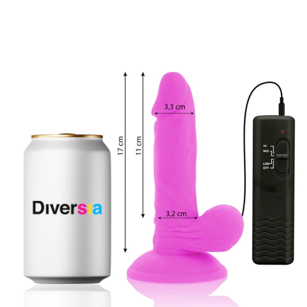 Diversia Flexibele Vibrator-Dildo Paars 17 cm