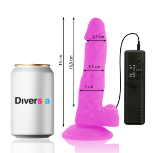 Diversia Flexibele vibrerende dildo Paars 18 cm Ø 4 cm Diversia Flexibele vibrerende dildo Paars 18 cm Ø 4 cm - Afbeelding 2