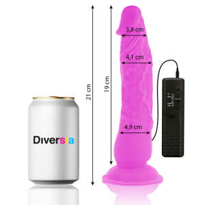 Diversia Flexibele Vibrator-Dildo Paars 21 cm Lengte 4,9 cm Diameter Diversia Flexibele Vibrator-Dildo Paars 21 cm Lengte 4,9 cm Diameter - Afbeelding 2