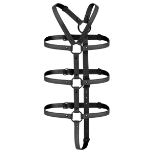 Fetish Submissive verstellbarer Bondage-Gurt für Torso und Arme aus veganem Leder – Bild 3