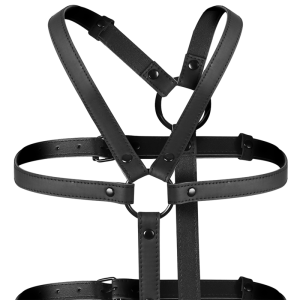 Fetish Submissive verstellbarer Bondage-Gurt für Torso und Arme aus veganem Leder – Bild 4