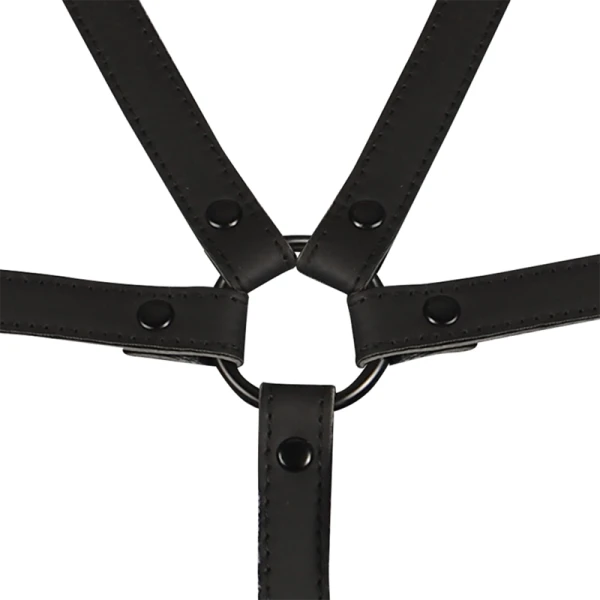 Fetish Submissive verstellbarer Bondage-Gurt für Torso und Arme aus veganem Leder
