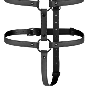 Fetish Submissive verstellbarer Bondage-Gurt für Torso und Arme aus veganem Leder – Bild 5