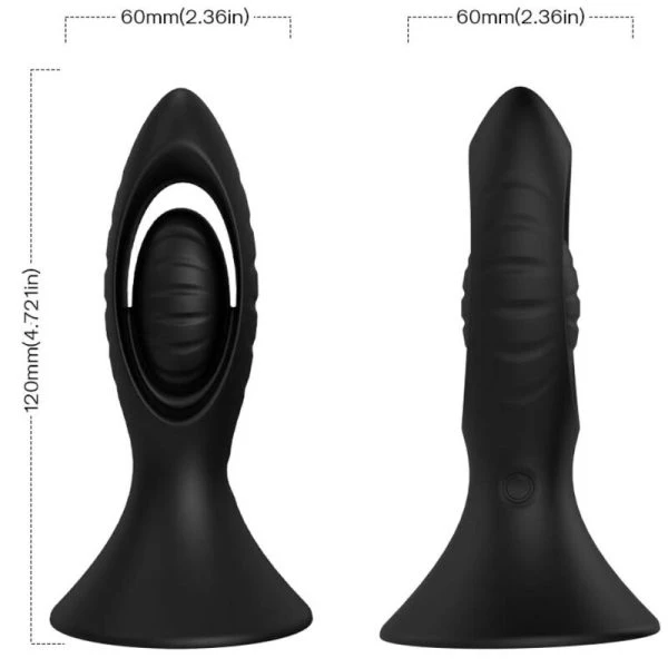 Armony Anal Vibrator with Anal Plug Silicone Black Armony Anal Vibrator with Anal Plug Silicone Black
