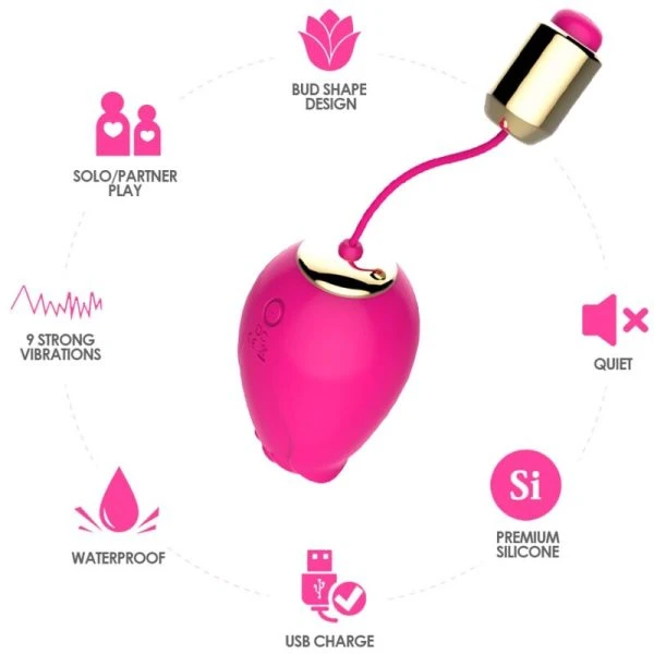 Armony Stimulators Mandala Eivibrator G-spot met afstandsbediening Fuchsia
