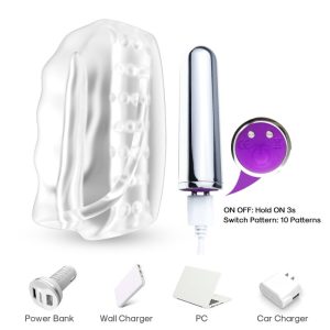 Armony Masturbator met trilling en oplaadbare accu, transparant Armony Masturbator met trilling en oplaadbare accu, transparant - Afbeelding 3