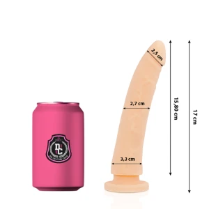 Deltaclub siliconen dildo natuurlijke vorm 17 cm x 3 cm