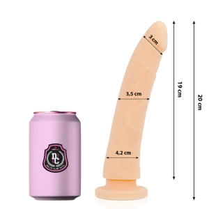 Deltaclub Natuurlijke siliconen dildo medische siliconen 20 cm x 4 cm