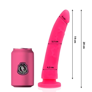 Deltaclub Siliconen Dildo medisch siliconen 20 cm lengte 4 cm diameter Roze
