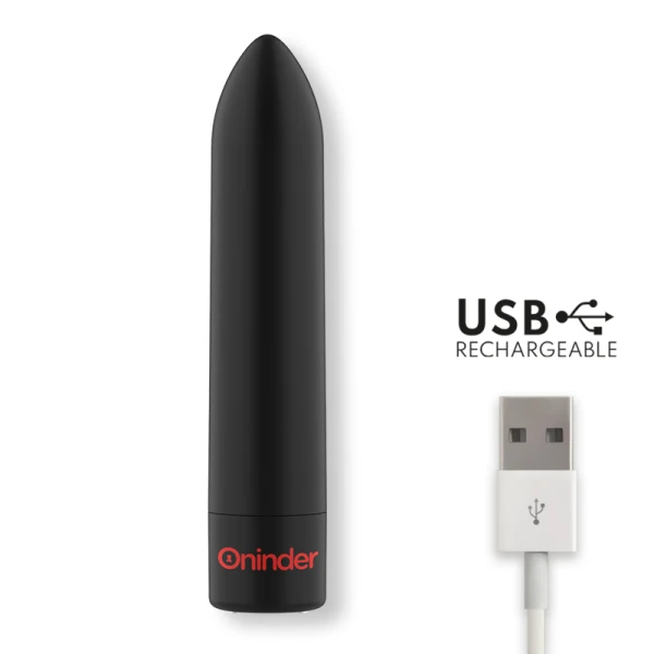 Oninder Berlin Bullet Vibrator zwart 8,5 cm, 9 standen, app-bediening