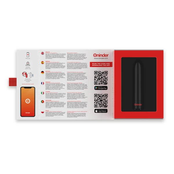 Oninder Berlin Bullet Vibrator zwart 8,5 cm, 9 standen, app-bediening